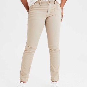 American Eagle Skinny Pant in Desert Sand